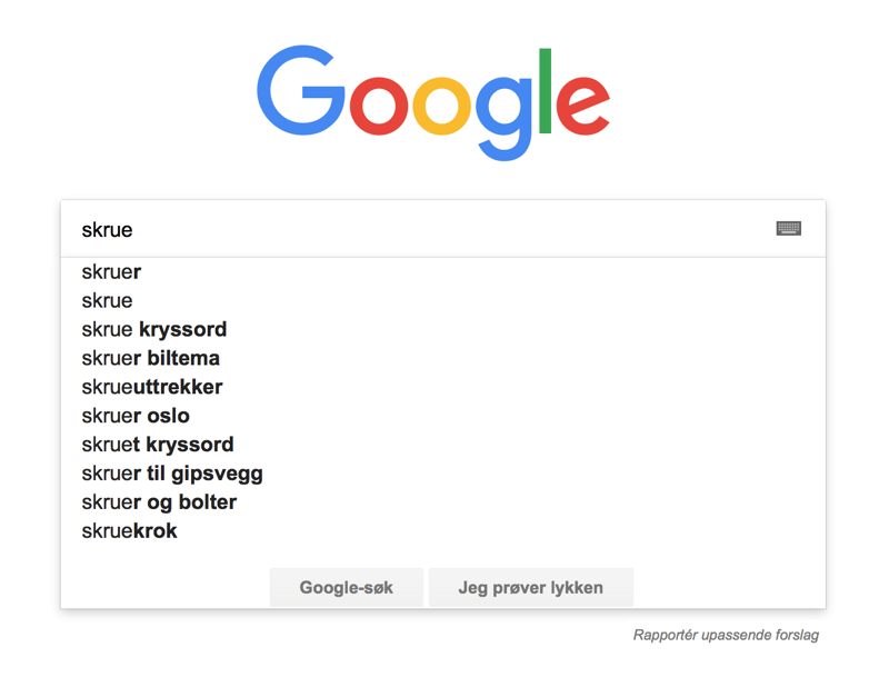 Google gir god innsikt i hva kundene søker etter