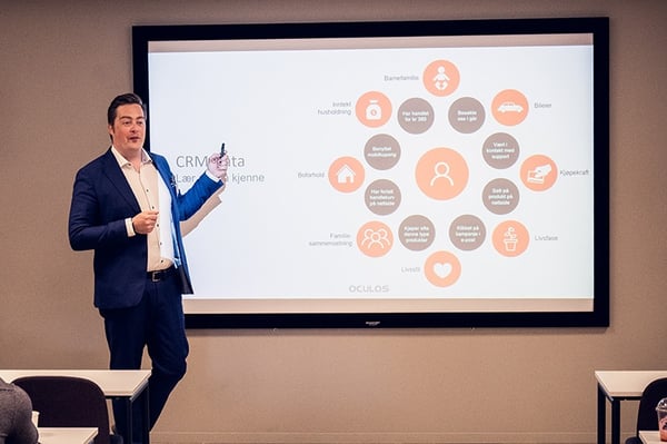 aleksander aas i oculos holdt et innlegg om bruk av kundedata