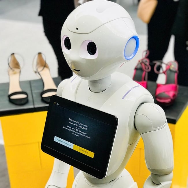Roboten Pepper var representert på eCommerce expo i London som ProffCom deltok på Roboten Pepper var representert på eCommerce expo i London som ProffCom deltok på